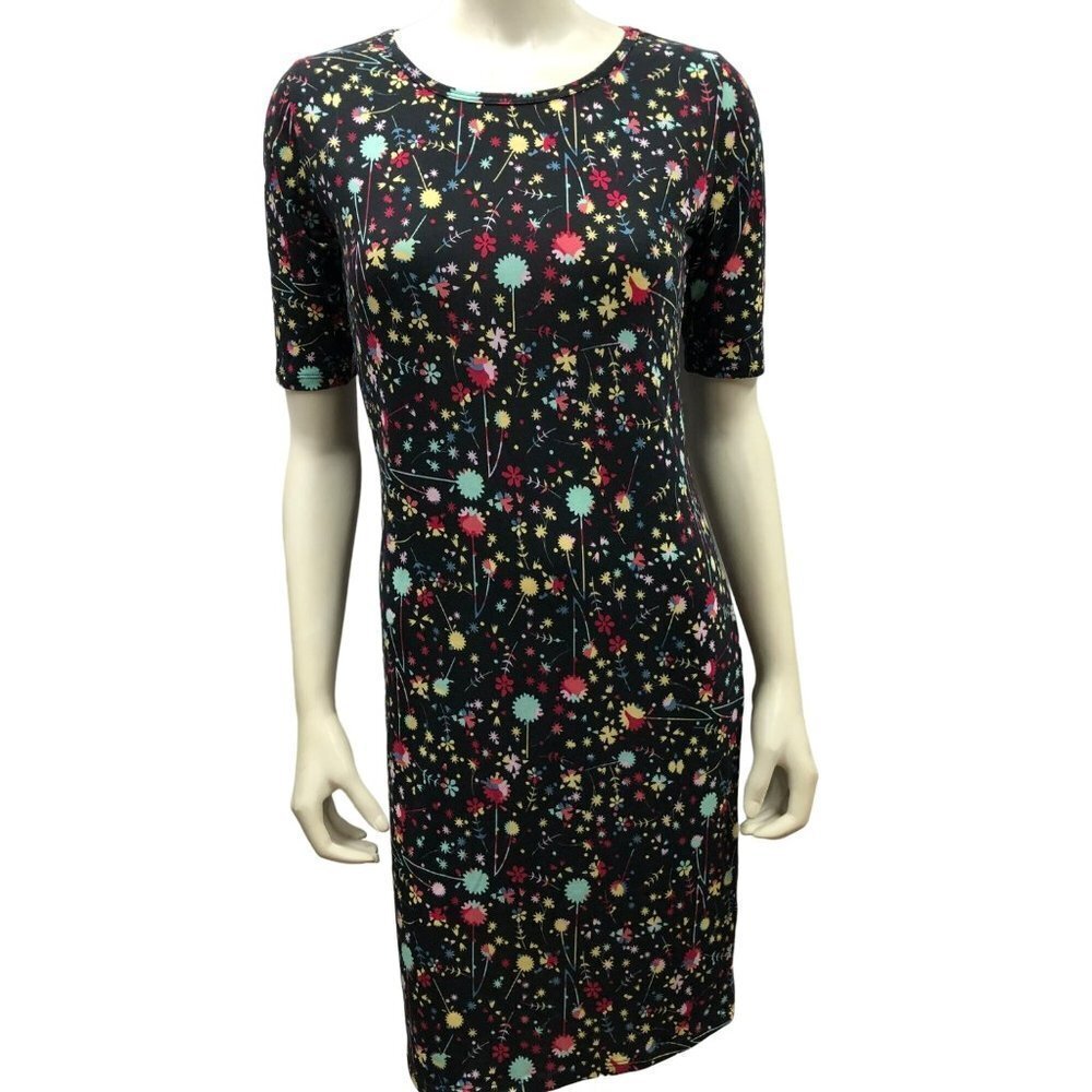 LULA ROE PRINT SHORT SLEEVE‎ CASUAL T SHIRT DRESS MD